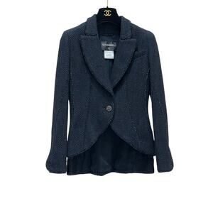 Chanel Sculptured Tweed Jacket - Size 36